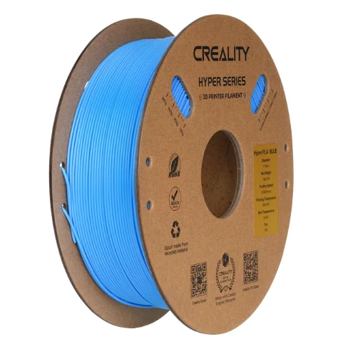 Filamento hyper pla para impresora 3d color azul 1.75mm 1kg Creality 3301010341