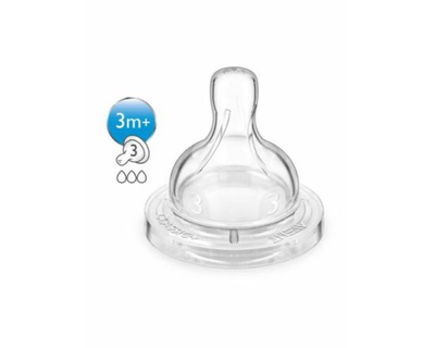 Avent Set 2 tetinas de flujo medio 3m+