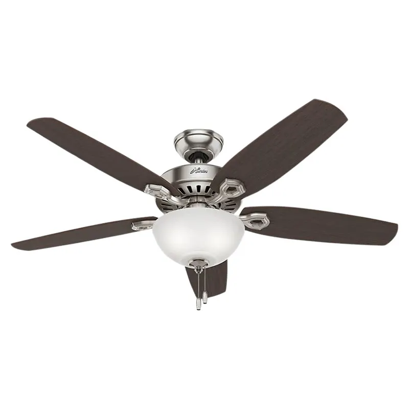 Ventilador de techo 52" 5 aspas 2 luces nogal Hunter