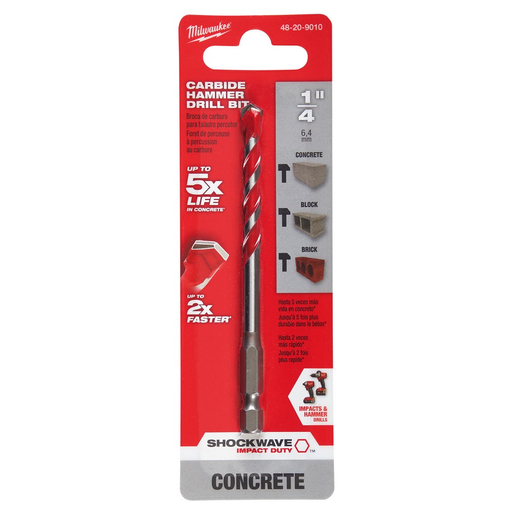 Broca para taladro 1-4x2x4 pulg milwaukee