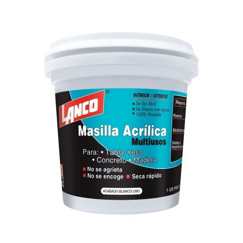 Masilla acrilica blanca 1-8 galon