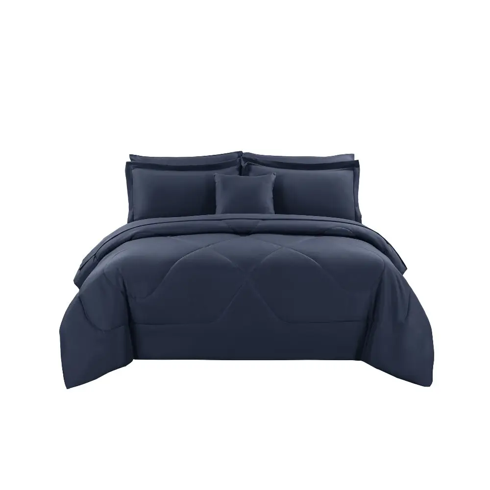 Set de Edredon Quattro Queen Poliéster microfibra Azul QTTBDFQ03