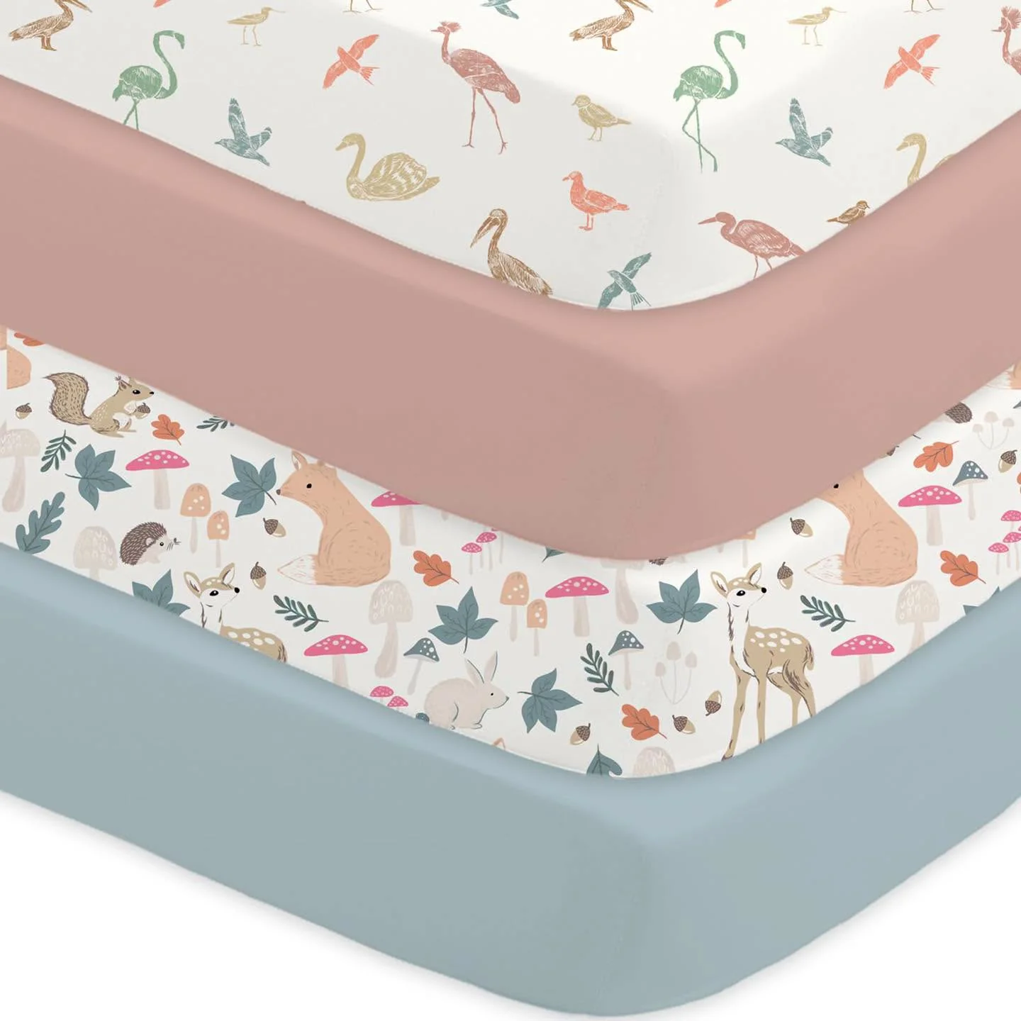 Set de 4 sábanas con elástico para cuna