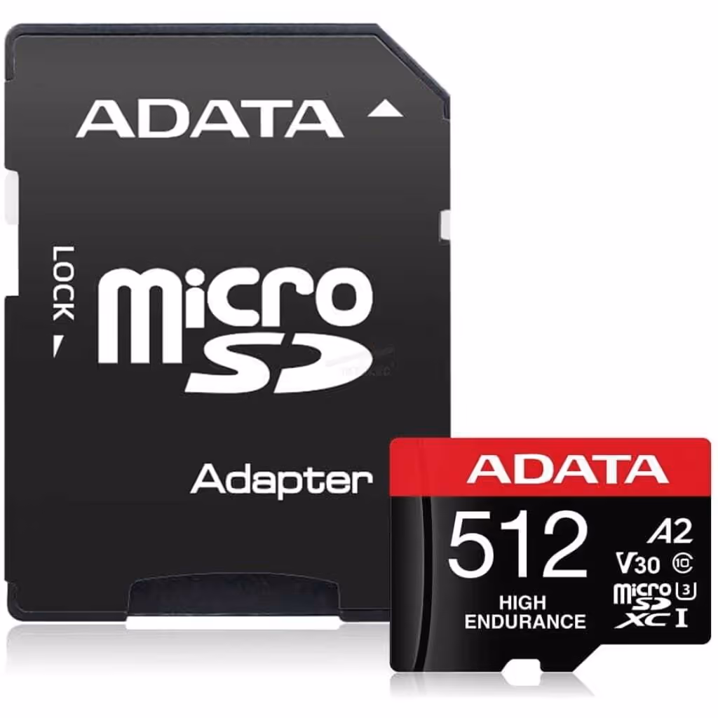 MEMORIA MICRO SD ADATA HIGH ENDURANCE V30 – U3 – 512GB – PARA VIDEOVIGILANCIA
