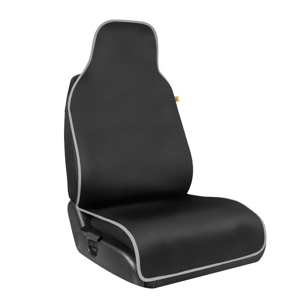 Protector de asiento de carro negro gris