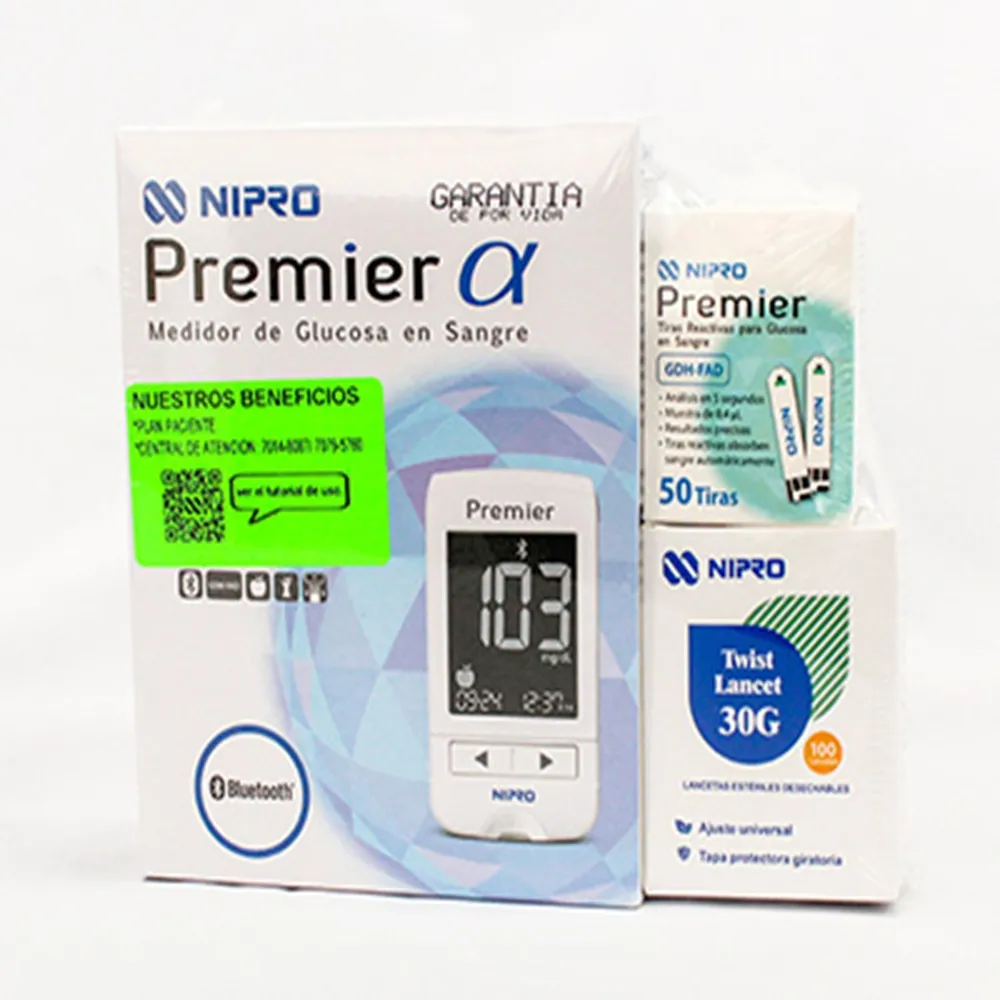 Glucometro Nipro 50 Tira 100 Lanceta