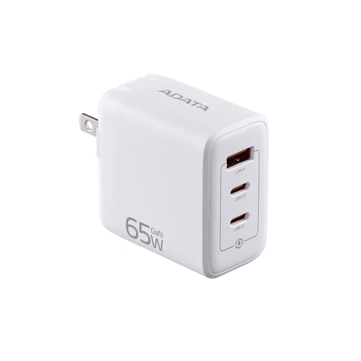 CARGADOR DE PARED ADATA – 1 USB- 2 USB-C – 65W – BLANCO