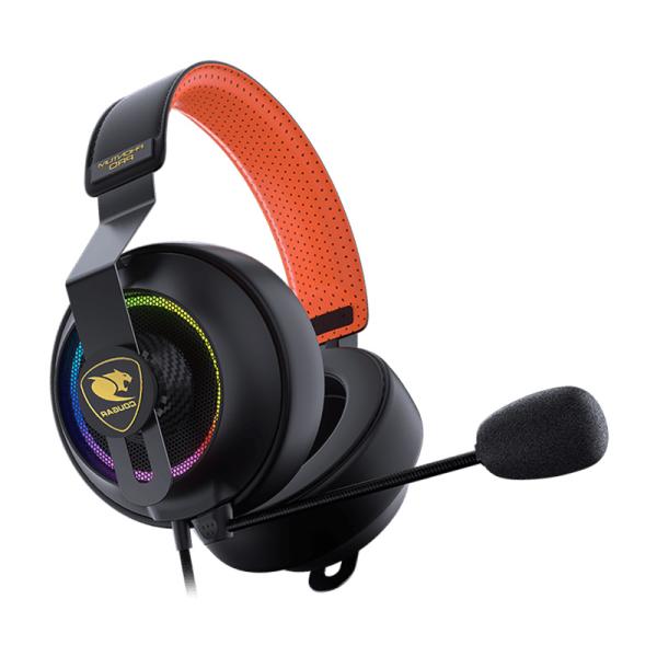 Headset Cougar Gaming RGB Phontum Pro Prix Alámbrico USB – Negro / Naranja
