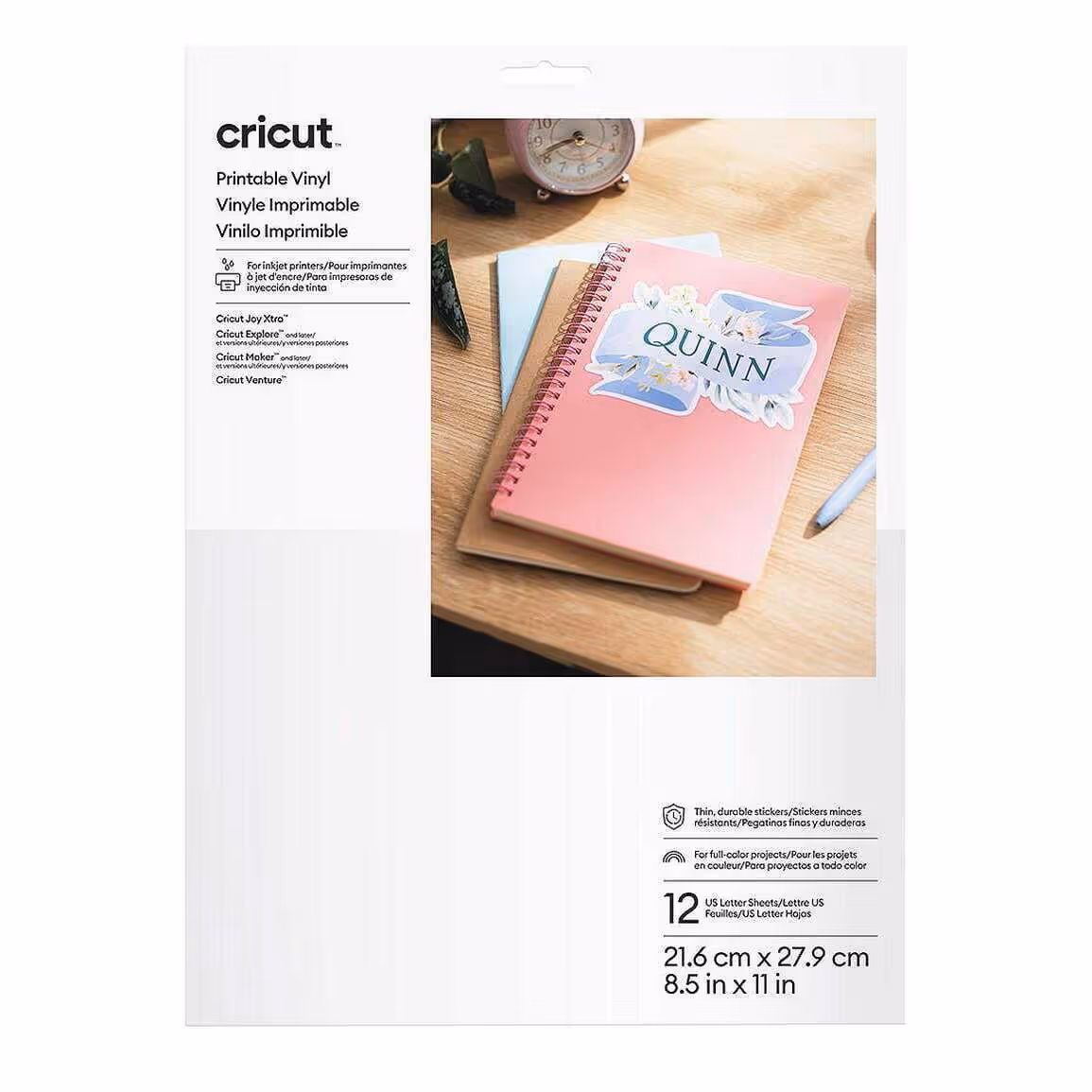 CRICUT VINIL IMPRIMIBLE – BLANCO – 12 HOJAS