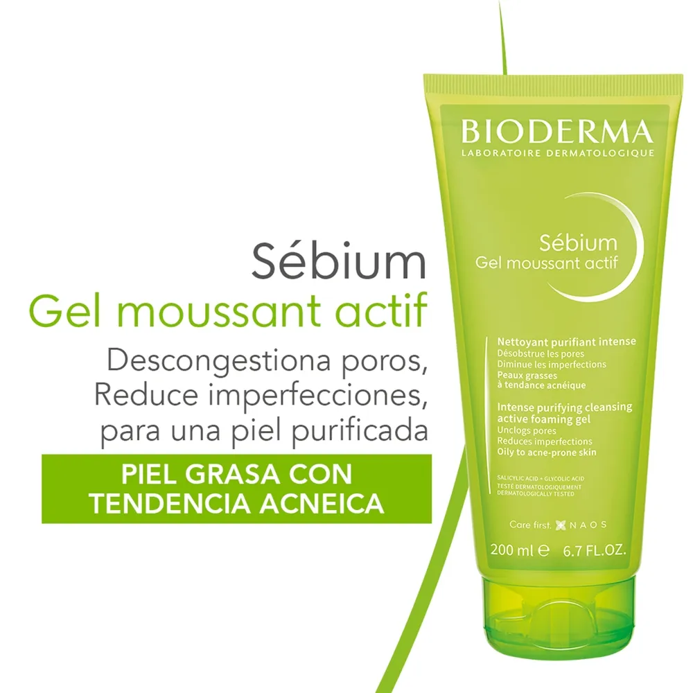 Gel Bioderma fórmula antiacné dermatológico - 200 ml