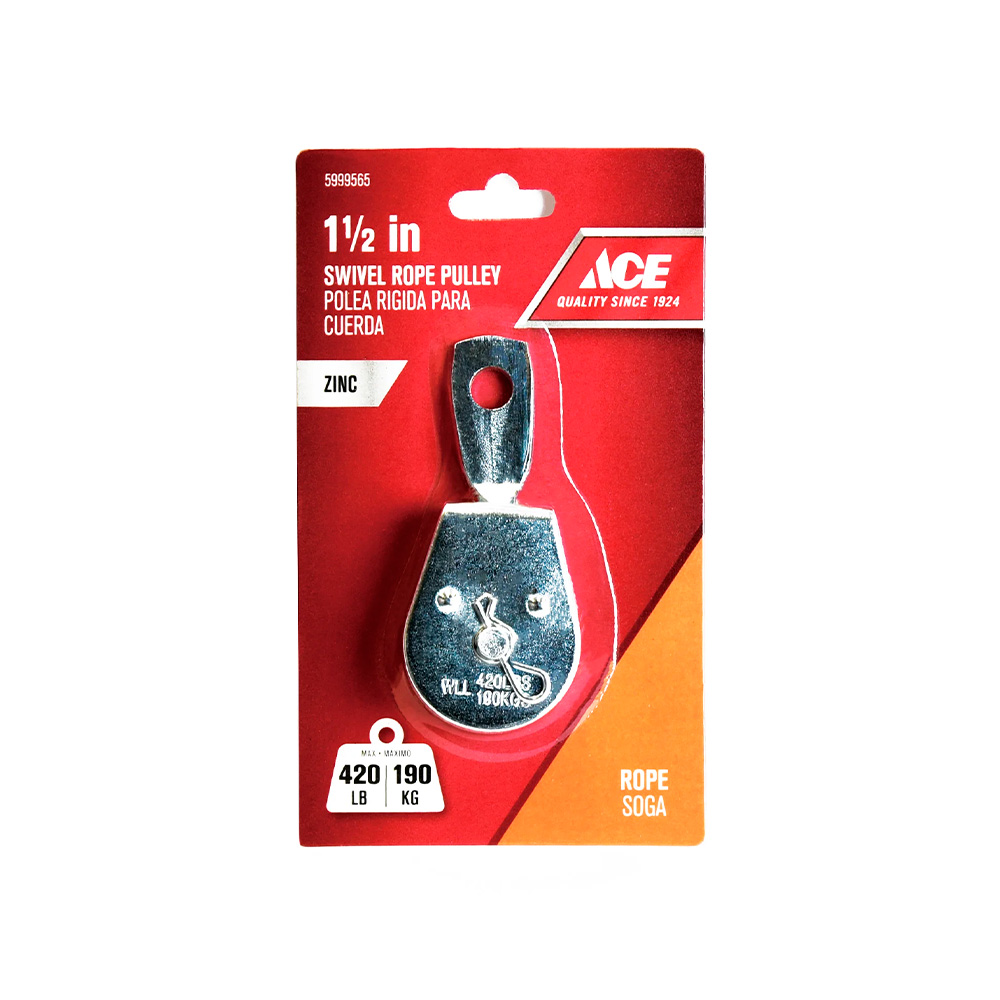 Polea giratoria 1 1-2 190.5 kilos zinc