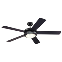 Ventilador Techo 5 Aspas 52" Negro Westinghouse
