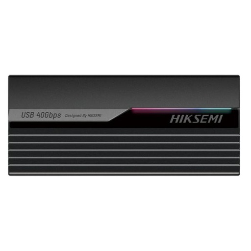ENCAPSULADOR HIKSEMI HS-HUB-MDS4 GRIS M.2 NVME Y M.2 SATA USB-C 40GBPS RGB NEGRO