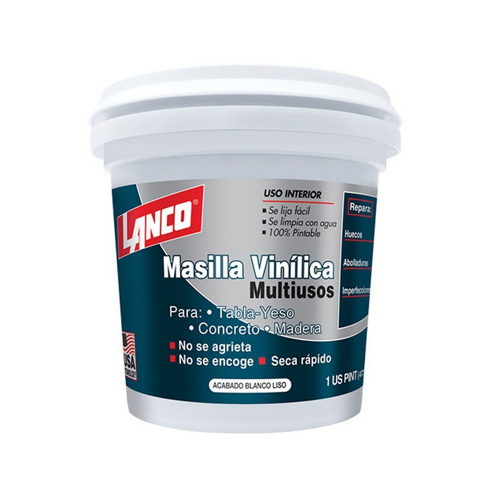 Masilla vinilica blanca 1-8 galon