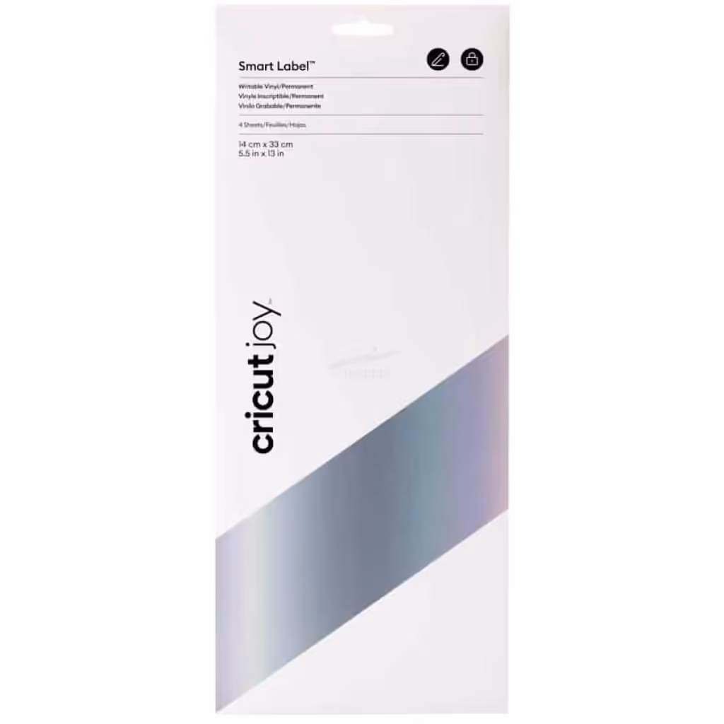 CRICUT VINIL SMART HOJA ETIQUETA GRABABLE – PLATEADO – 4 HOJAS – PERMANENTE