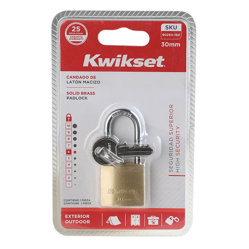Candado arco largo 30 mm Kwikset