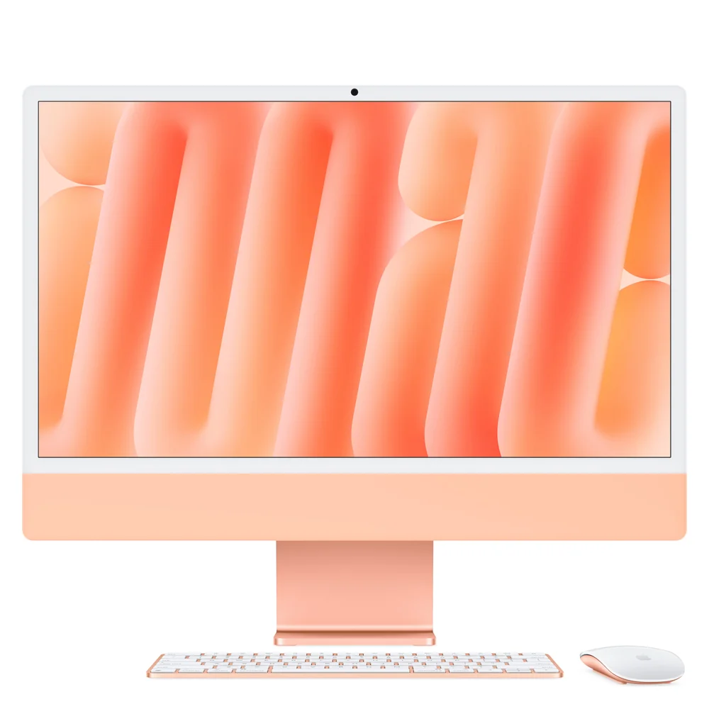 iMac con pantalla Retina 4,5K de 24 pulgadas: Chip M4 de Apple con CPU de 8 núcleos y GPU de 8 núcleos, 256 GB SSD - Naranja