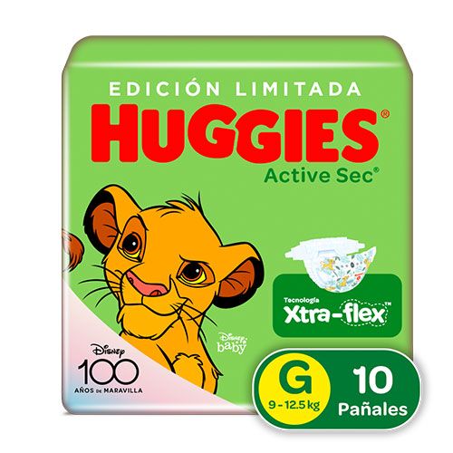 HUGGIES PAÑAL ACTIVE SEC G 10 UNID