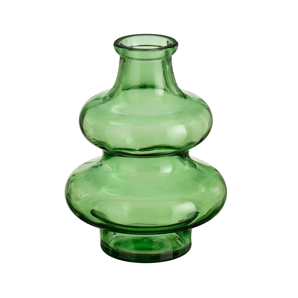 Florero de vidrio 16x14 cm sira verde transparente
