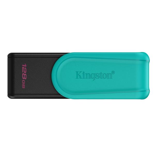 Memoria USB 128GB Kingston Data Traveler Exodia S 3.2 GEN 1 con Tapa Giratoria USB-A – Negro / Turquesa