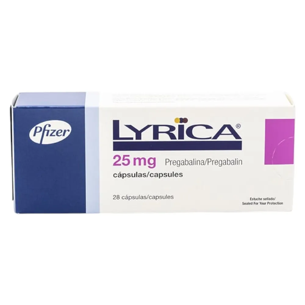 Lyrica 25mg x 28 Caps