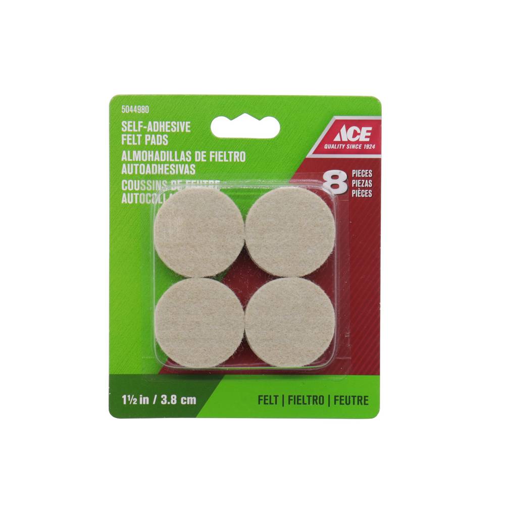 Antideslizante fieltro beige 1.1-2 pulg set 8 pzas