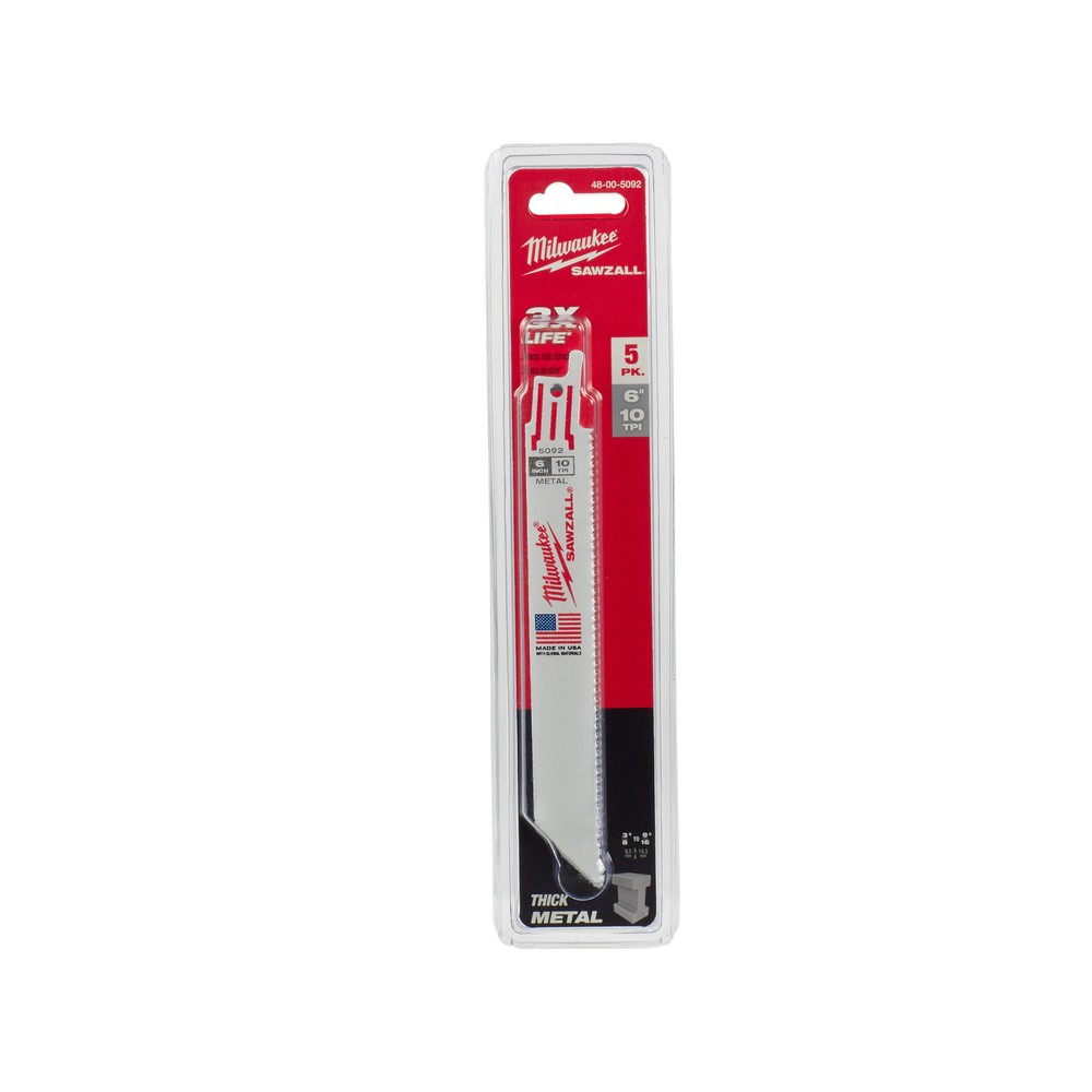 Segueta para sierra sable 6 pulg 10 tpi metal