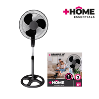 Ventilador Pedestal 16" Negro + Home Essentials