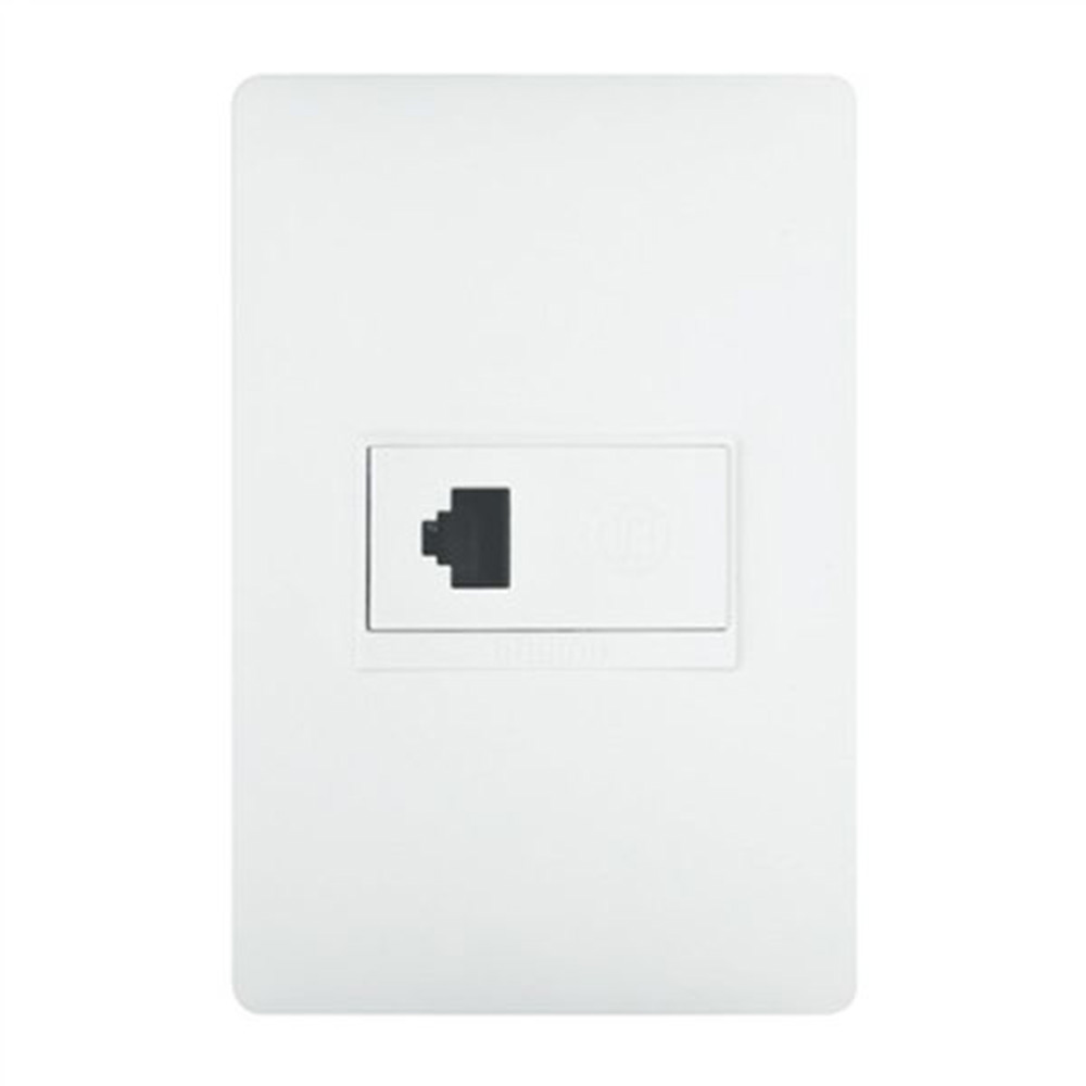 Conector sencillo rj45 cat 6 blanco