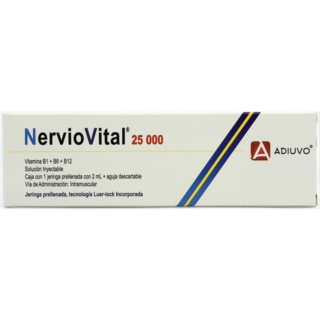 Nerviovital Adiuvo, 25K inyectable, jeringa prellenada 2ml