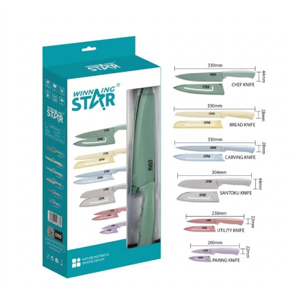 Set De Cuchillos Winning Star St-7808 6 Piezas