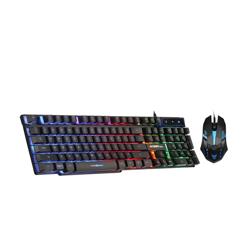 Set De Teclado Y Mouse Argom Para Gaming KB51 USB Ingles Negro