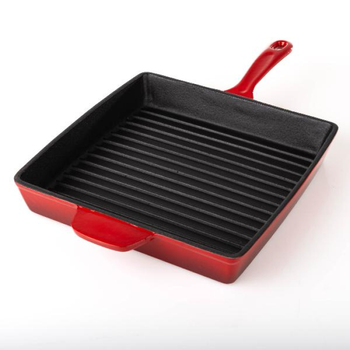 SARTEN GRILL ESMALTADO 28CM ROJO OLD MOUNTAIN