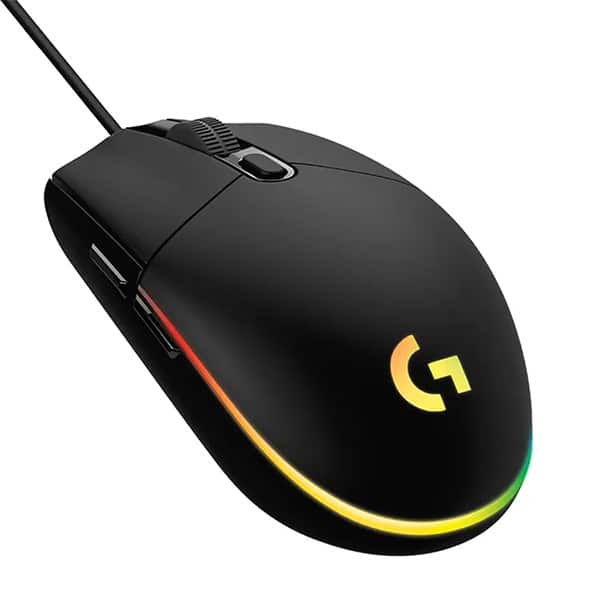 Logitech Mouse gaming alámbrico negro
