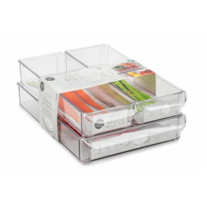 ORGANIZADOR ACRILICO APILABLE P/REFRI 3PZS CORE HOME
