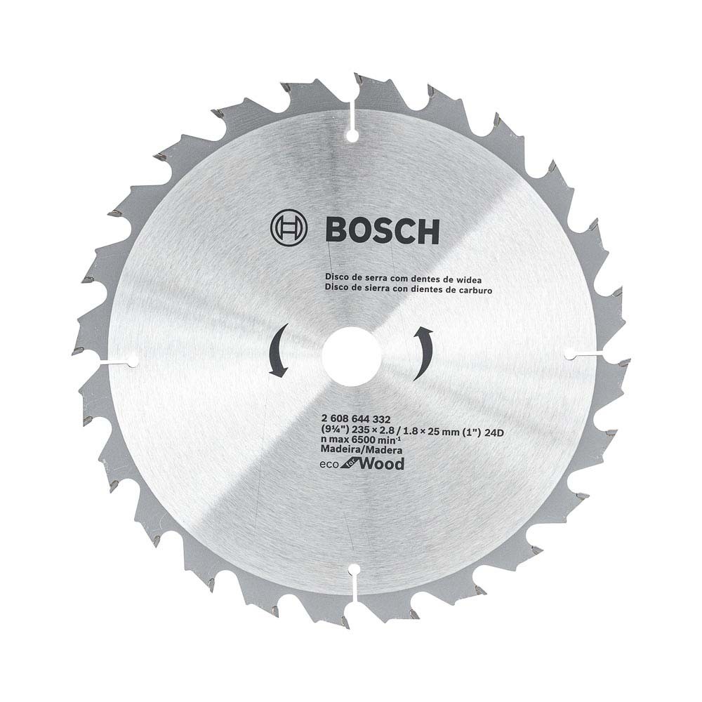 Disco sierra circular para madera 9.1-4 pulg 24t