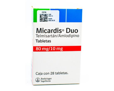 Micardis Duo 80 mg/ 10 mg 28 tabletas