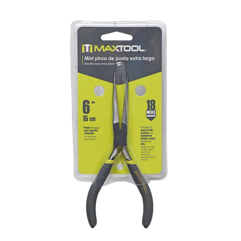 Alicate de punta 6" mango de vinil Maxtool