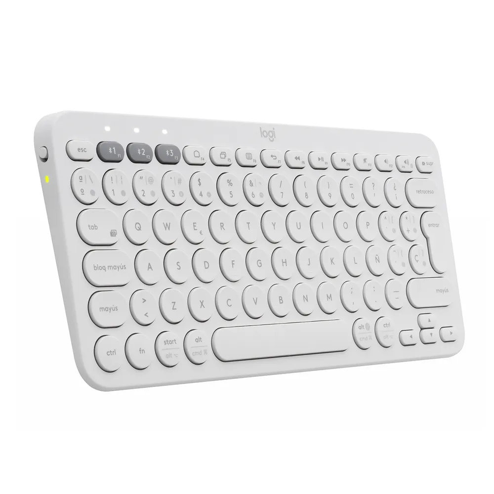 Teclado inalámbrico Bluetooth Logitech K380 Color Blanco