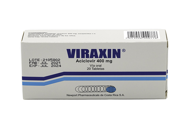 VIRAXIM 400 mg x 20 TABLETAS