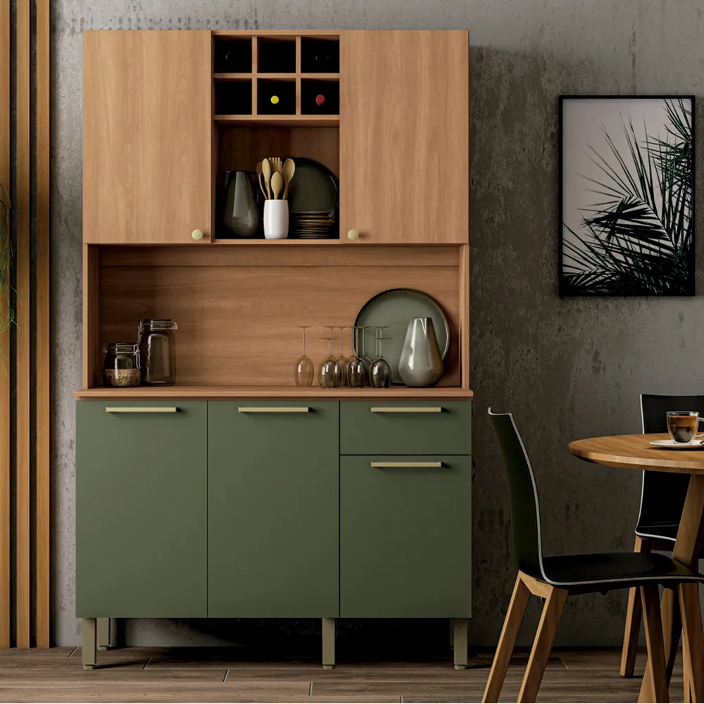 Cocina compacta Salvia 197 cm x 120 cm x 52 cm
