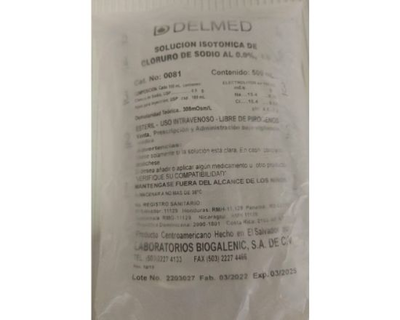 Suero Fisiologico Mixto bolsa 500 ml