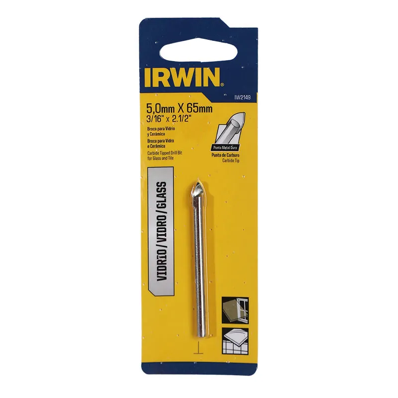 Broca para vidrio carburo de tungsteno 5 mm 3/16" Irwin