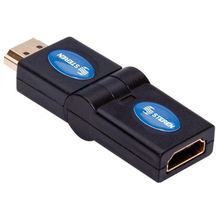 Adaptador HDMI giratorio, para instalar televisores, DVDs o blurays cerca de paredes y muebles.