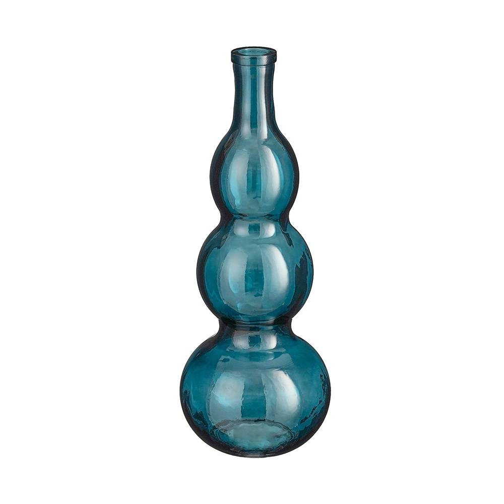 Florero decorativo de vidrio 45 cm benito azul