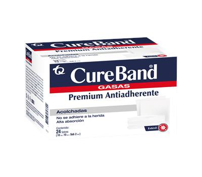 CUREBAND GASA ANTIADHERENTE ESTÉRIL 48 UNIDADES 10cm x 10cm
