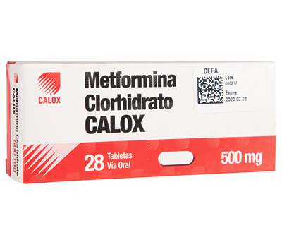 METFORMINA CALOX 500 MG TABLETAS VIA ORAL