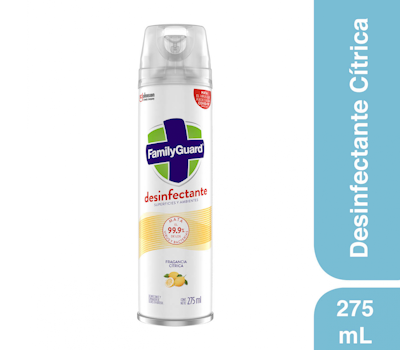 FAMILY GUARD DESINFECTANTE FRAGANCIA CíTRICA AEROSOL 275 ML