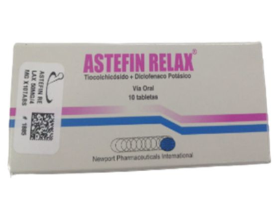 Astefin Relax, Tiocolchicosido + Diclofenaco, 50/4mg, 1 tableta