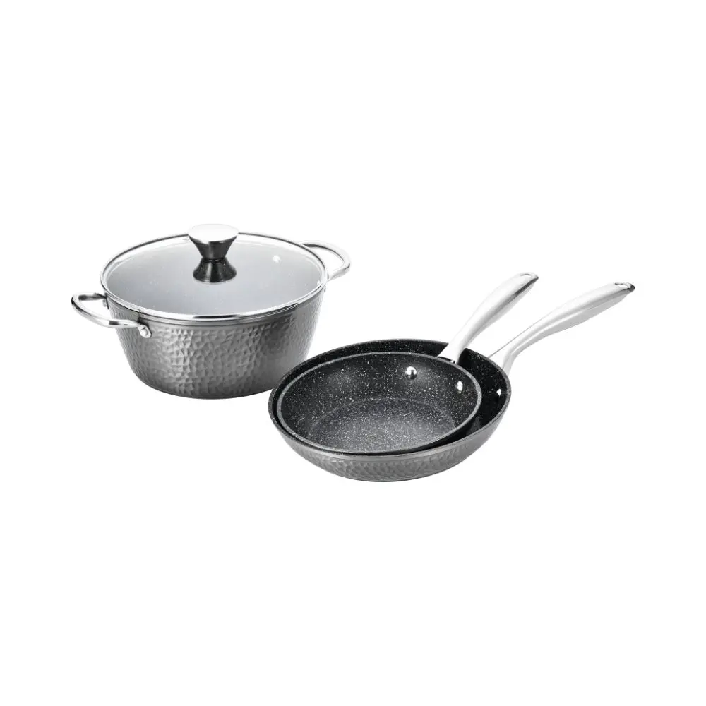 Batería de cocina Hamilton Beach Aluminio Plateado 4 piezas HBU47320